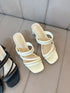 Vintage Double Strap Slid on Heels